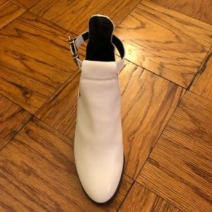 NEW Miista Naomi Leather Round Toe White Bootie